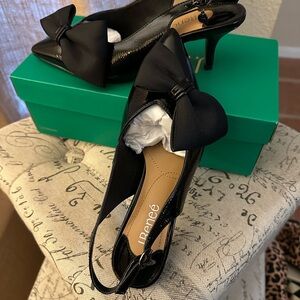 Brand new J Renee Black Patent Slingback heels. Size 7.5 W.